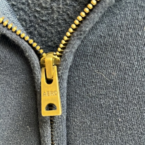 Aeropostale Navy Blue Zip-Up Hoodie Sweatshirt Women’s Large Aero NYC Logo - Picture 7 of 7